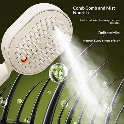 Electric Spray Airbag Massage Comb Essential Oil Atomized Hair Brush Anti-static Salon Fluffy Modeling Hair Care Tools